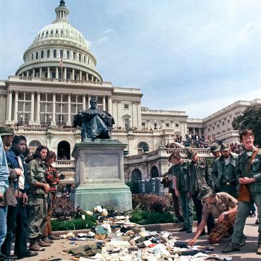 Anti-Vietnam War Protest Arrives at the U.S. Capitol