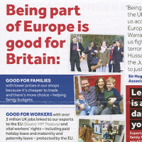 Flier Argues Britain Should Remain in EU, 2016