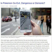 Writer Says Pokémon Go Poses Spiritual Dangers, 2016 Teaser