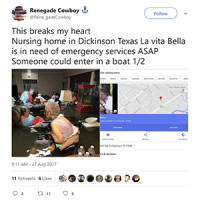Tweet Shows Flooded Nursing Home in Texas