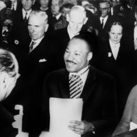 King Accepts Peace Prize in Norway, 1964