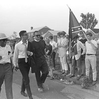 Meredith Leads March for Voter Registration