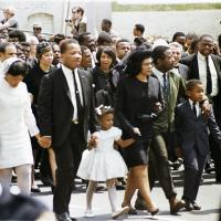 Photograph of Martin Luther King's Family at His Funeral