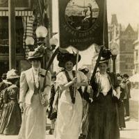 California Suffragists Marching, Aug. 27, 1908