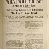 Anti-Suffrage Flier, Circa 1918