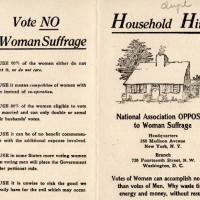 Anti-Suffrage Pamphlet Offers 'Household Hints' to Women