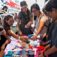 Students participate in the Loud and Proud Ink Tank.