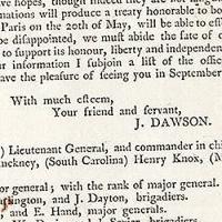Rep. Dawson's closing salutation on a letter to his constituents on July 19, 1798, urging them to oppose the Sedition Act.