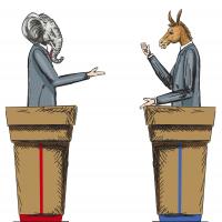 Candidate debate illustration