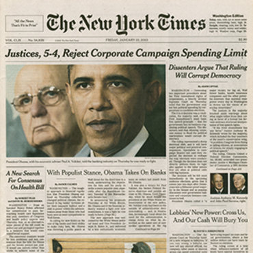 N.Y. 'Times" Covers Citizens United Ruling (1 of 3) teaser