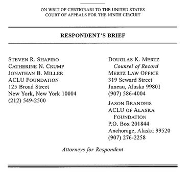 Joseph Frederick's Brief to Supreme Court, 2007 teaser