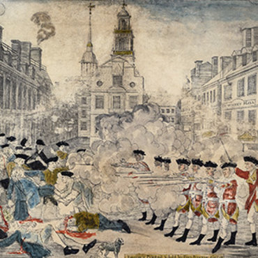 Engraving Depicts the 1770 Boston Massacre