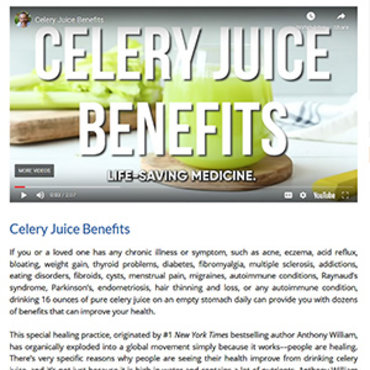 editorial writing activities In a blog post and video, Anthony William asserts — without citing supporting scientific or medical evidence — that drinking celery juice daily can heal an extensive list of illnesses.