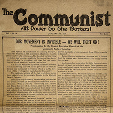 The Communist Party of America's official newspaper responds to a U.S. government crackdown by asserting that its movement is too energized and widespread among workers to be intimidated by multiple arrests.