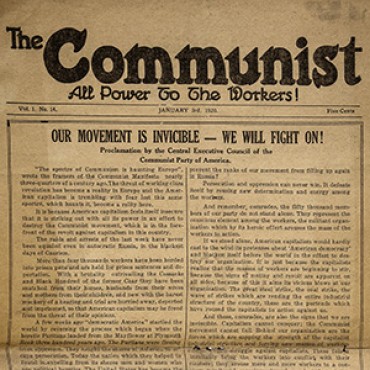 The Communist Party of America's official newspaper responds to a U.S. government crackdown by asserting that its movement is too energized and widespread among workers to be intimidated by multiple arrests.