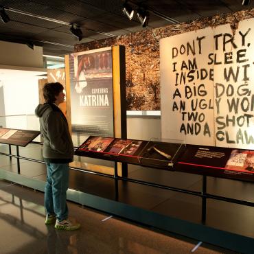 A Newseum exhibit looked at the challenges of reporting on Hurricane Katrina and its devastating effects on New Orleans and the Mississippi coast.