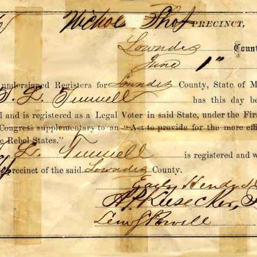 Poll Tax Receipt of Former Confederate Soldier