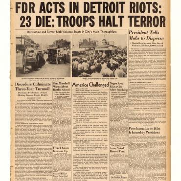'The Detroit Free Press' Coverage of Riots, 1943