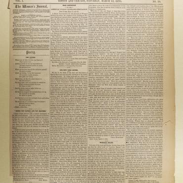 Newspaper Coverage of American Woman Suffrage Association, 1870