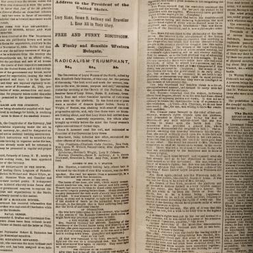 Newspaper Coverage of the Women's Loyal National League, 1863