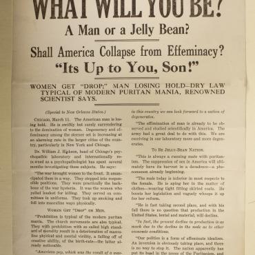 Anti-Suffrage Flier, Circa 1918