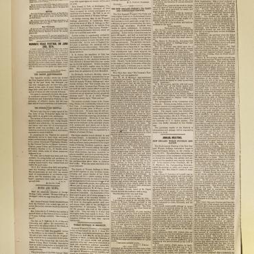 Article About the New England Woman Suffrage Association, 1874