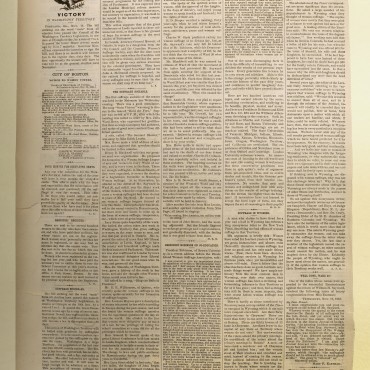 Newspaper Coverage of the Women's Suffrage Act in Washington, Nov. 24, 1883