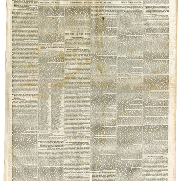 President Lincoln's Response to Horace Greeley, Front Page