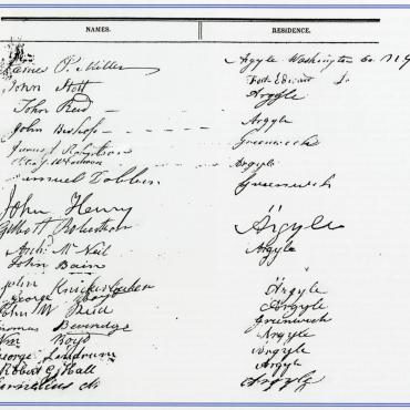 Written petitions usually include the signer's address as well as name.