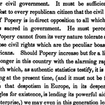 Samuel Morse Alleges Catholic Conspiracy Against U.S. (3 of 4)