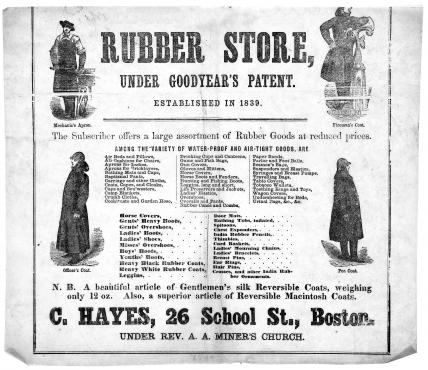 An advertisement for rubber products