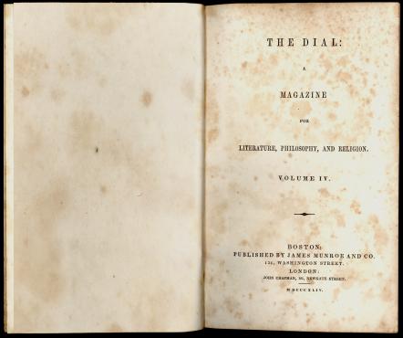 A bound copy of The Dial
