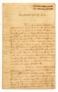 New Jersey's First State Constitution